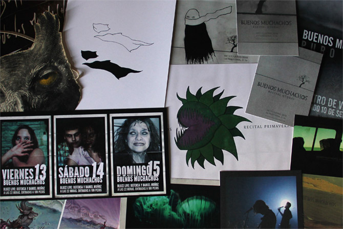 diseño de afiches y cosas para la banda buenos muchachos. 2010-2014